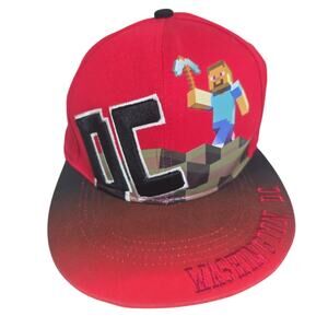 Minecraft Baseball Cap Hat City Hunter Washington DC Red Black One Size